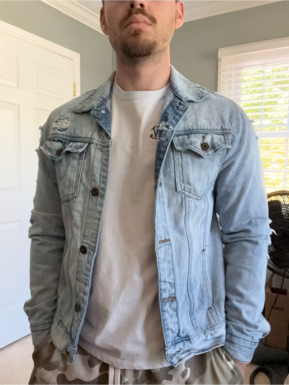 Brooklyn Cloth Light Blue Distressed Denim Jacket